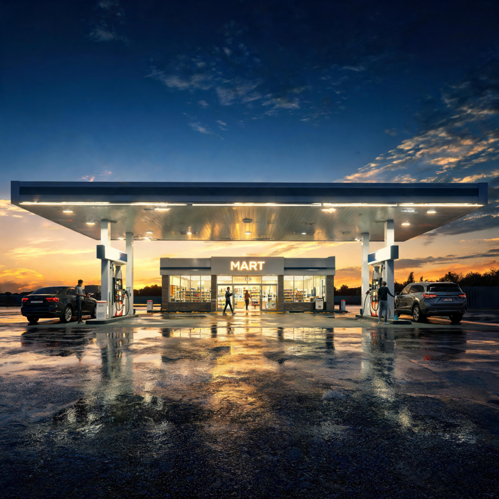 magnific modern fuel station in op 2912062507